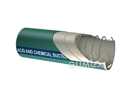 Hadice pro chemikálie PLUTONE PK, 20/29,6mm, 14bar/-0,9bar, TPV/TPV, -30°C/+80°C, zelená